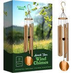 Nouvelhorizonstore - aureole tunes carillon �� vent d'ext��rieur, 6 tubes, aluminium inoxydable, finition ...