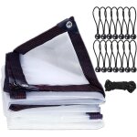 Nouvelhorizonstore - bache transparente imperm��able et r��sistante avec ?illets - pour serres de plantes, ...