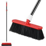 Nouvelhorizonstore - balai de jardin robuste avec manche t�lescopique(145cm), brosse de gardin avec poils ...