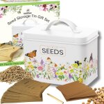 Nouvelhorizonstore - bo�te de rangement en m�tal pour semences de jardin, bo�te cadeau avec s�parateurs, ...