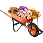 Nouvelhorizonstore - brouette de jardin 140l capacit� de charge 120 kg, chariot de jardin avec poign�e ...