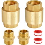 Nouvelhorizonstore - clapet anti - retour en laiton, 2 clapet anti retour dn15 + 2 mamelon laiton �gal ...