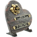 Nouvelhorizonstore - coeur plaque fun��raire pierre tombale plaque comm��morative granit ornement fun��raire ...