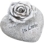 Nouvelhorizonstore - d�coration fun�raire en forme de c?ur avec rose - 10 cm - en polyr�sine - r�sistant ...