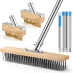 Nouvelhorizonstore - ensemble de brosse metallique robuste avec manche t�lescopique de 160cm, brosse ...