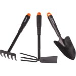 Nouvelhorizonstore - ensemble de outils de jardinage � main en acier - 3 pi�ces - transplantoir - r�teaux ...