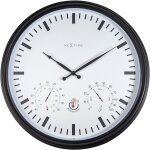 Nouvelhorizonstore - horloge de station m��t��o ext��rieure - ?50. 8cm - plastique - noir sunflower