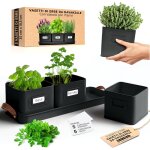 Nouvelhorizonstore - jardini�re herbes aromatiques avec poign�e en cuir - id�al pour basilic en pot herbes ...