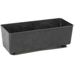 Nouvelhorizonstore - lamela jardini�re rectangulaire avec pieds el�gants ¿ bac a fleurs noir aspect ...