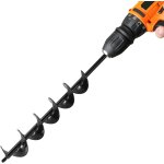 Nouvelhorizonstore - m�che tari�re pour perceuse, 80 x 600 mm, foret tari�re de plantation, avec tige ...