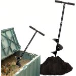 Nouvelhorizonstore - outil de tournage de compost - barre tournante de compost - 84, 8 cm - a�rateur ...