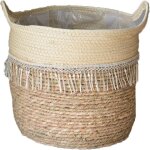 Nouvelhorizonstore - panier a plantes d'int�rieur osier grand, cache pot plante naturel tress� a la main, ...