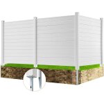 Nouvelhorizonstore - panneau brise vue ext�rieur 127x127 cm cl�ture de jardin horizontale kit 3 panneaux ...