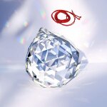 Nouvelhorizonstore - pendentif boule en cristal avec cordon rouge, 60 mm k9, boule a facettes a suspendre, ...