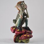 Nouvelhorizonstore - pens�e pixie sur champignon ¿ vert jardin home decor figurine cadeau fun ¿ ¿ ...