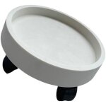 Nouvelhorizonstore - plateau de pot de fleurs rond amovible avec roulettes - support de plantes rotatif ...