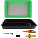 Nouvelhorizonstore - plateau tamis, plateau de coupe, trim - bin bac de coupe rectangulaire, avec tamis ...