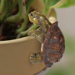 Nouvelhorizonstore - pot de fleurs en forme de tortue en r��sine, figurine grimpante mignon, statue suspendue ...