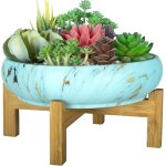 Nouvelhorizonstore - pot de fleurs, grand pot de plantes succulentes avec support pot bonsa� en marbre ...