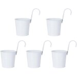Nouvelhorizonstore - pots de fleurs suspendus avec trou de drainage, m�tal exterieur porte plante vase ...