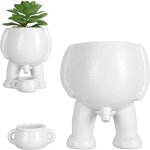 Nouvelhorizonstore - pot de plante pipi, simulation en c�ramique innovante petit homme pipi pot de jardini�re ...