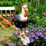 Nouvelhorizonstore - poule d�corative de jardin, statue dr�le en r�sine en forme de poule, d�coration ...