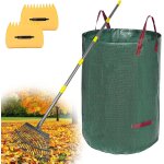 Nouvelhorizonstore - r�teau � feuilles, 202cm r�teau de jardin kit - avec sacs de feuilles et 2 pelles ...