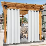 Nouvelhorizonstore - rideaux d'ext��rieur - rideau pour pergola patio waterproof �� oeillets isolation ...