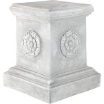 Nouvelhorizonstore - rosette anglaise base de socle sculpturale pour jardin, grand 33 cm, polyr��sine, ...