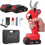Nouvelhorizonstore - secateur electrique sans fil 30mm 600w 2000mah s�cateur de jardin avec 2 batteries ...