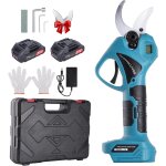 Nouvelhorizonstore - secateur electrique sans fil 45mm: s�cateur � batterie 2 * 2000 mah, lame sk5, moteur ...