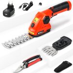 Nouvelhorizonstore - shall cisailles � arbustes �lectriques 7, 2 v, cisailles � gazon sans fil portatives ...
