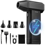 Nouvelhorizonstore - souffleur air comprim��, 3 vitesses mini souffleur sans fil puissant avec led, 150000tr ...