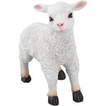 Nouvelhorizonstore - statue de jardin en forme d'agneau 18. 5cm en r��sine blanche, statue de mouton ...
