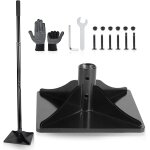 Nouvelhorizonstore - tamper de jardin en acier avec poign�e de 122 cm, presse - terre b�ton manuel 20, ...