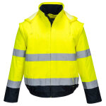 Null - blouson hv 2 - en - 1 hv doubl� polaire couleur : jaune / marine taille s - portwest