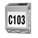 Numéro de maison lumineux, plaque d'adresse murale solaire, éclairage led, numéro de maison éclairé Numéro de maison lumineux, plaque d'adresse murale solaire, éclairage led, numéro de maison éclairé