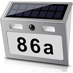 Numro de maison solaire avec 7 led, numro de maison solaire, blanc