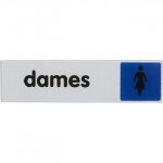 Plaquette signal�tique en plexiglass - 170 x 40 mm - dame novap