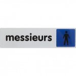 Plaquette signal�tique en plexiglass - 170 x 40 mm - messieurs novap