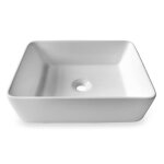 Oceanic vasque a poser en ceramique forme rectangle 48x37. 5x13. 5 cm naia