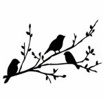 Oiseau sur une branche dcoration murale en mtal cadeau de pendaison de crmaillre dcoration murale ...