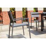 Olhao - console extensible aluminium + 10 chaises