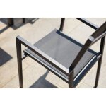 Olhao - console extensible aluminium + 12 chaises