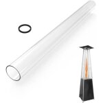 Onlyfire tube en verre de remplacement 125x10cm pour parasol chauffant, verre borosilicate.