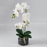 Orchid�e artificielle au toucher r�aliste u2013 faux phalaenopsis en pot de 50, 8 cm u2013 texture d'orchid�e ...