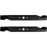 Oregon kit 2 lames 49 cm pour tondeuse, fixation etoile 5 branches, remplace husqvarna, compatible lt125 ...
