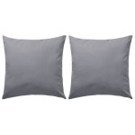 Oreiller d'extérieur 2 pièces 45 x 45 cm gris vidaxl vidaxl Oreiller d'extérieur 2 pièces 45 x 45 cm gris vidaxl vidaxl