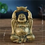 Ornements de bouddha qui rit intensifient, sculpture de bouddha maitreya, document en pierre, argent ...