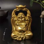 Ornements de bouddha qui rit intensifient, sculpture de bouddha maitreya, document en pierre, argent ...
